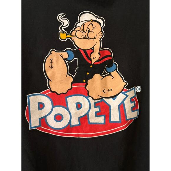 Popeye, Short Sleeve T-Shirt Black Popeye Graphic Multi Unisex XL - Picture 2 of 4